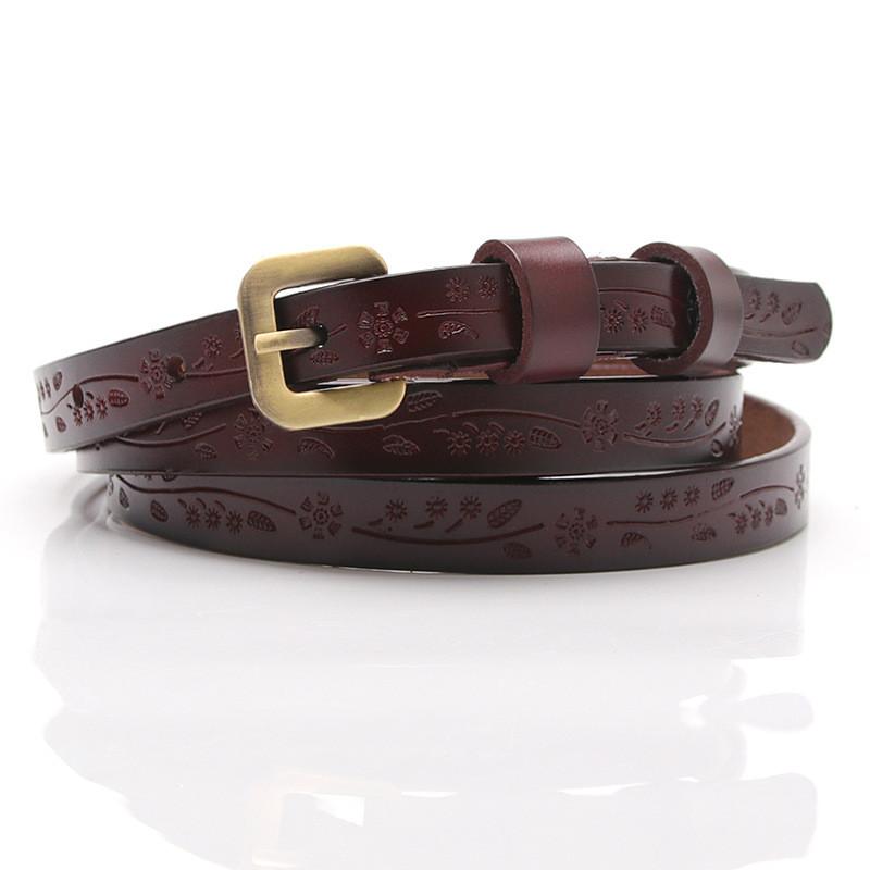 

Fashion Ladies Leather Belt With Alloy Buckle For Elegant Work Outfits