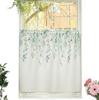 Shop Cafe Curtains for Small Heat Insulating Light 100cm Wide X 90cm Long [Cloth Nunoya] Windows, Blocking, [Green [Everleaf, Blocking], [1 Panel]]