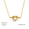 Stainless Steel Retro Knot Heart Necklace for Women