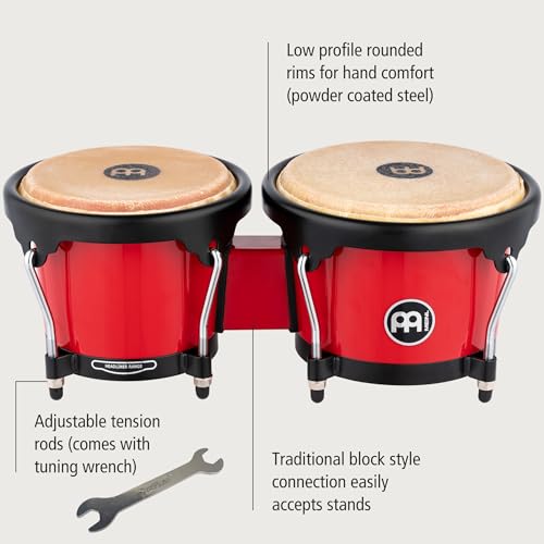 MEINL Percussion Bongo Journey Series Buffalo Head Red HB50R