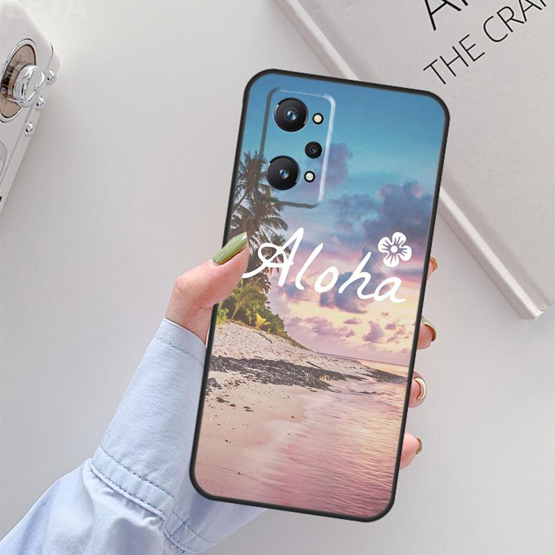 Aloha Beach Life Hawaii For Realme 11 10 12 13 14 Pro Plus GT 5 6 6T GT7 Pro C67 C61 C53 C51 C21Y C25S C55 C75 Case