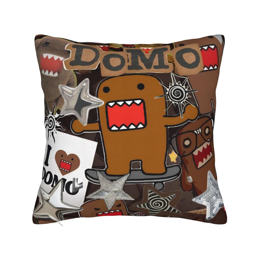 Domo Kun Pillowcase Merchandise Printing Cushion Cover Decorative Pillow Case Cover Living Room Multi Size