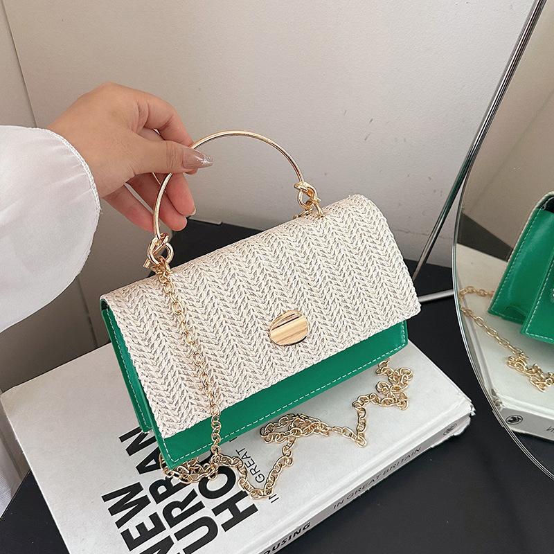New Handbag Small Bag Women's 2025 New Woven Personalized Small Bag Fashion Personalized Retro Shoulder Handbag