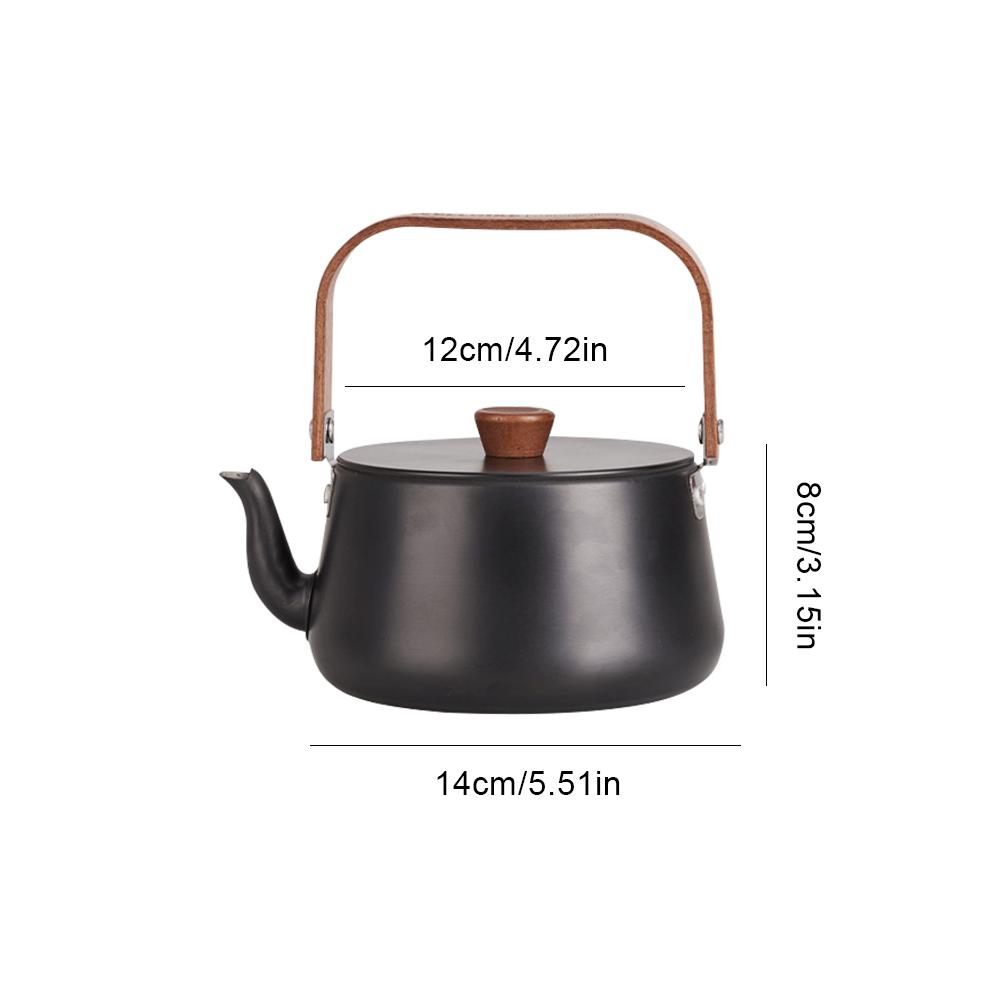 1.1L Camping Water Kettle Aluminum Alloy Outdoor Portable Teapot Boiling Stovetop Pot for Outdoor Travel Camping