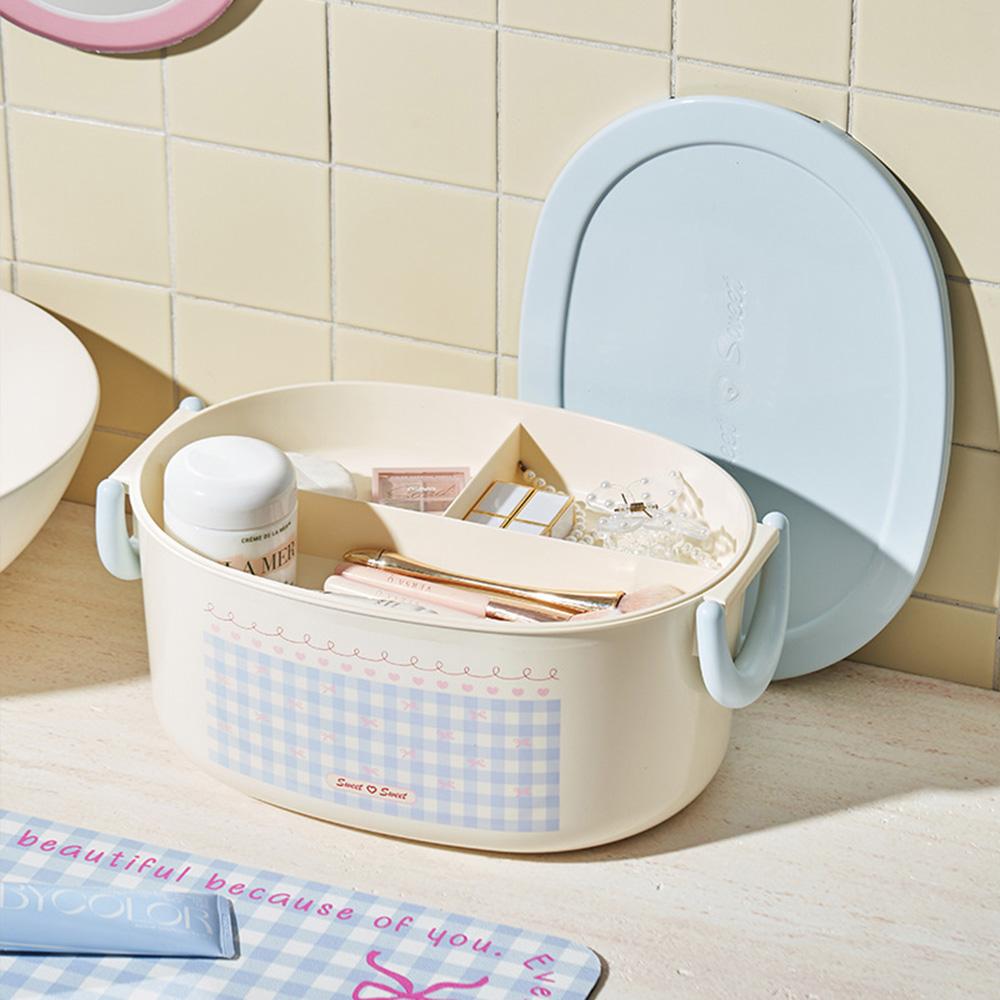 Large Capacity 2 Layer Medicine Box Storage Box Portable Pill Medicine Cute Storage Box Home Organizer Desktop Decor for Bedroom