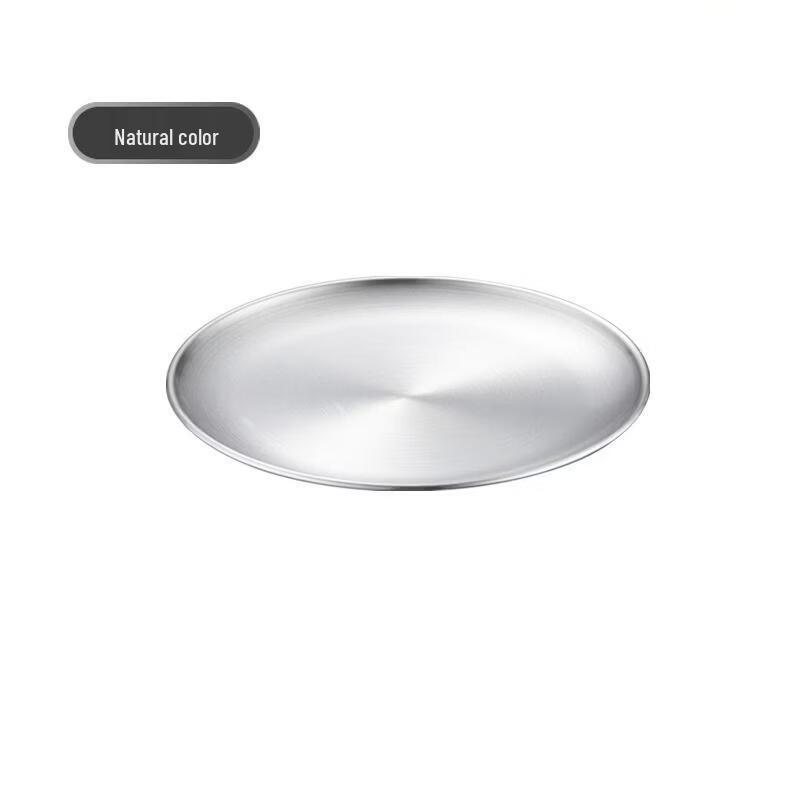 LETGANT Stainless Steel Round Serving Plates 17cm
