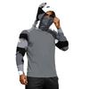 Men's Long Sleeve Hooded Shirt Camouflage Print Pullover Lightweight Athletic Top for Outdoor Activities