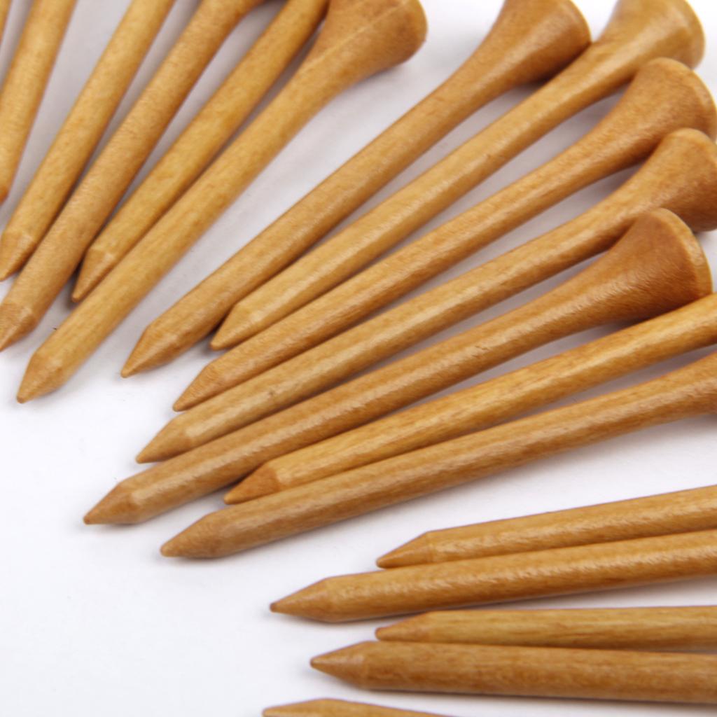 Professional Wooden Golf Tees 69 MM Long 100Pcs