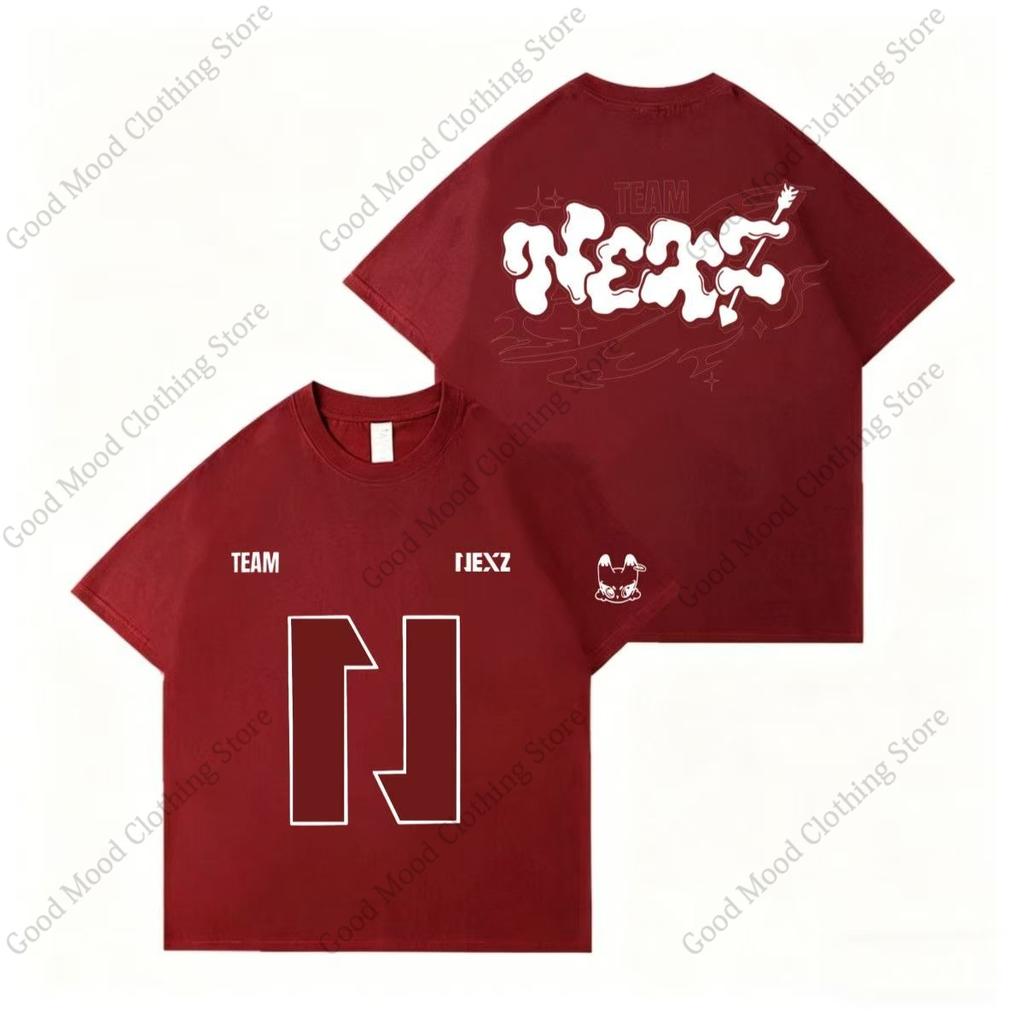 T-shirt NEXZ LIVE TOUR 2026 Stampa Stessa Lettera T-shirt Moda Kpop Unisex Donna Estate Comoda Cotone Manica Corta Magliette