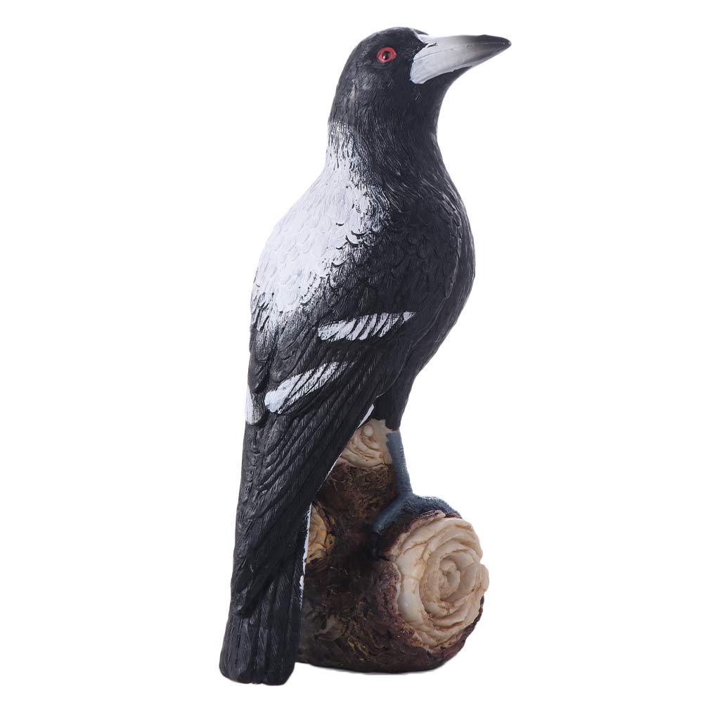 Resin Simulation Magpie Ornament Cute Animal Miniatures Figurine Bird Statue Office
