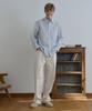 MINDBRIDGE [Couture] Crease 50-Count Light Blue Striped Oversized Shirt