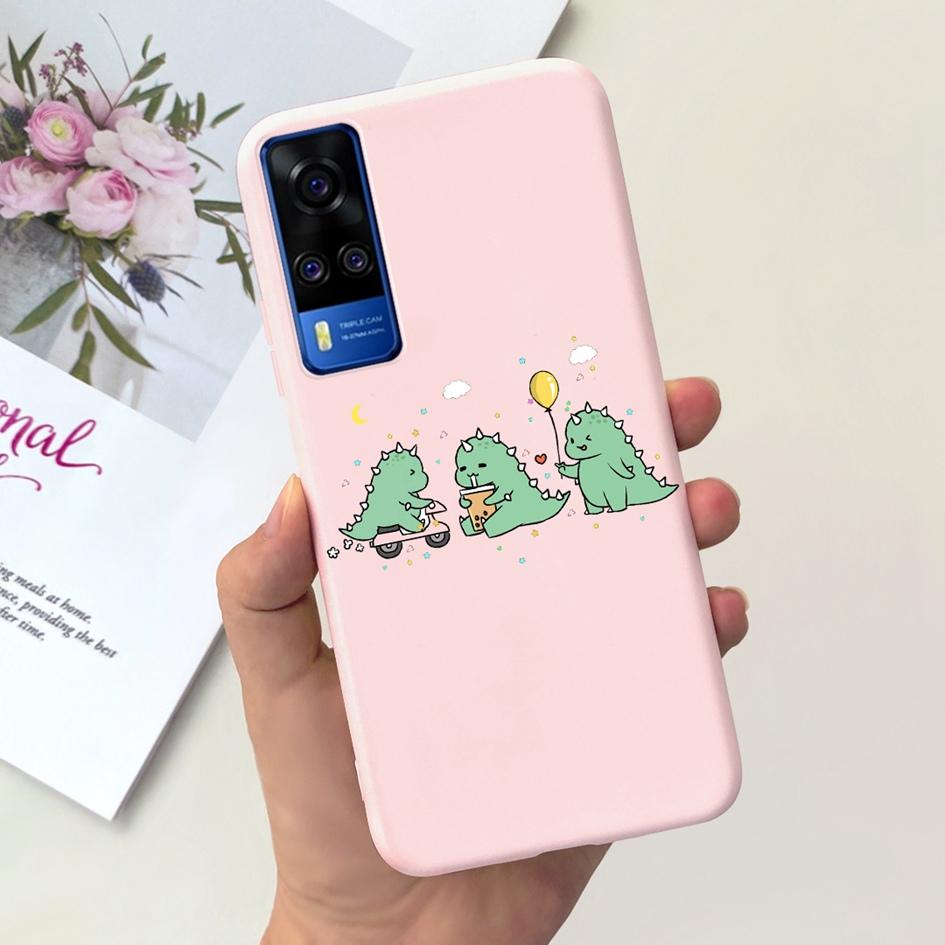 For Vivo Y31 2021 Case Cute Duck Cat Cartoon Coque Matte Soft Silicone Back Cover For Vivo Y51 Y51A Y53s Y 31 V2036 V2030 Fundas