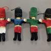 Classical Fabric Nut Cracker Soldier Figures Christmas Tree Hanging Ornaments Holiday Home Decoration