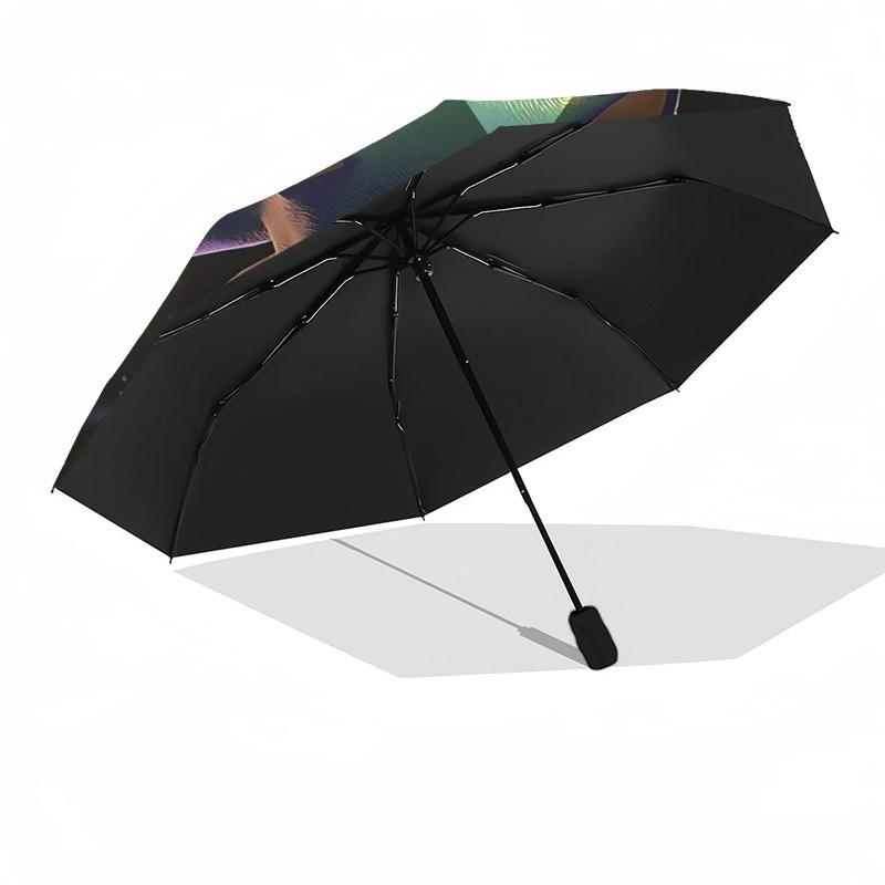 1pc Sonic the Hedgehog Automatic Opening/Closing Umbrella - Portable 3-Fold Design with 8-Bone Iron Frame - Outdoor Umbrella - Ideal Gift for Fans, Tr
