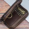 Embossed Leather Remote Car Key Case with Smart Driver's License Slot