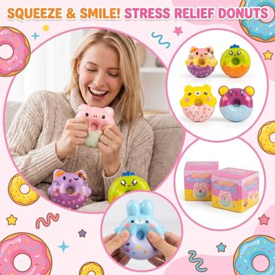 12Pcs Bun Countdown Box Stress Relief Toy Set