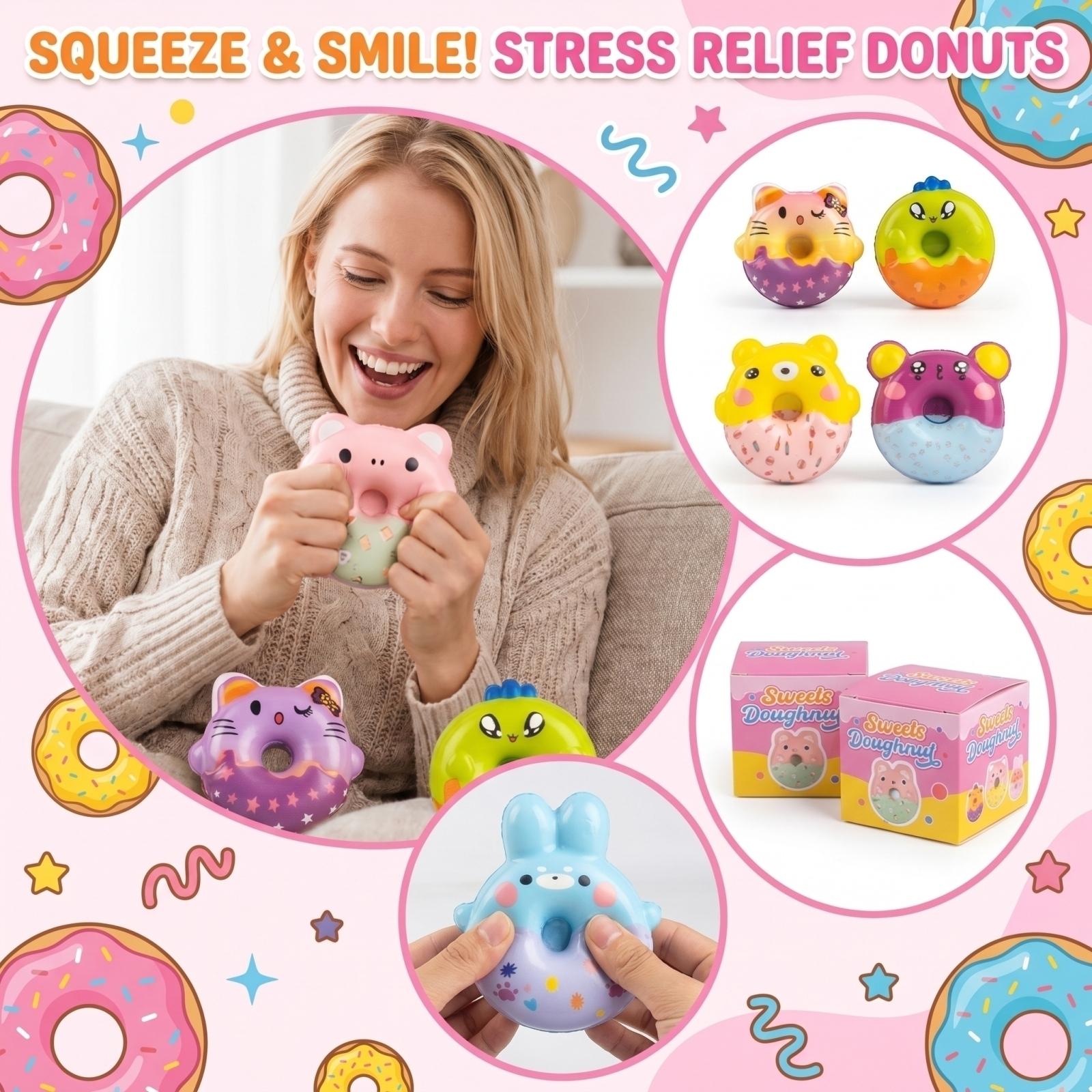

12Pcs Bun Countdown Box Stress Relief Toy Set One Size