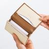 Corale Women's Business Card Case, Genuine Italian Leather with Prism Design, Stylish Card Case for Women (Brown)