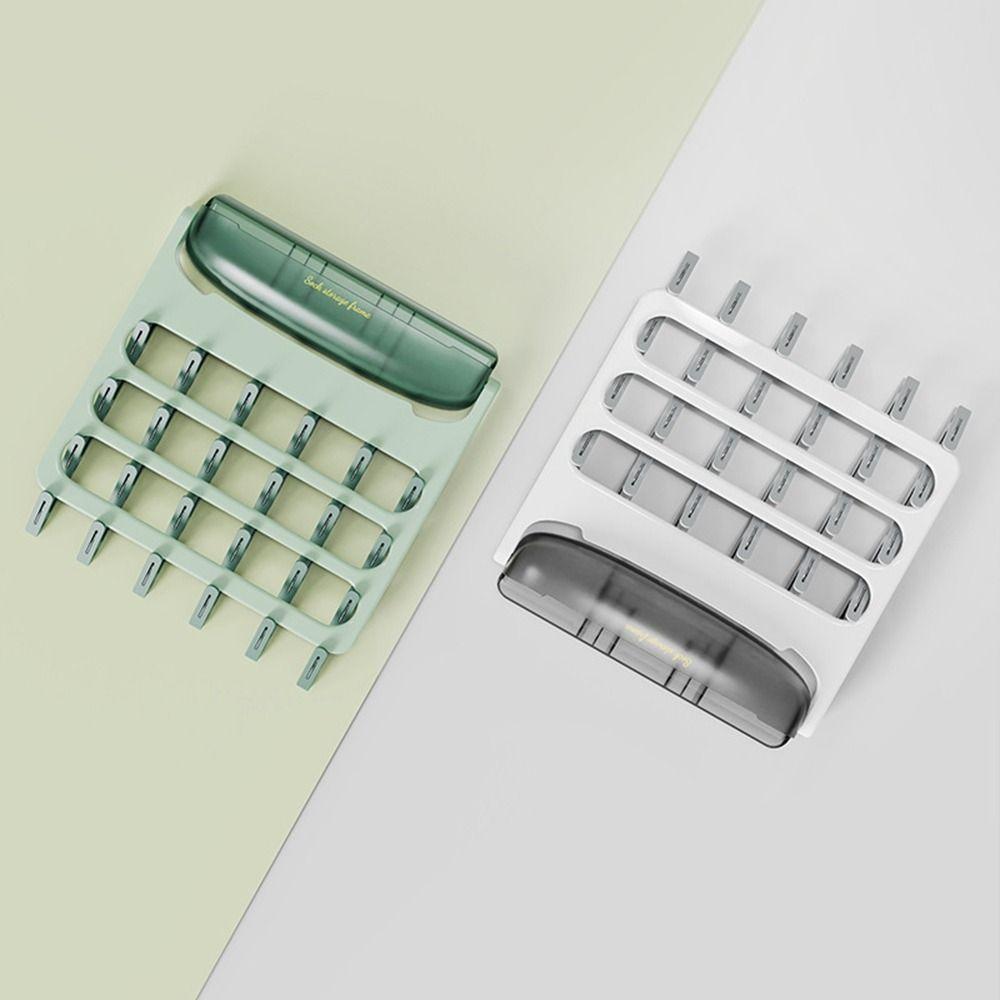 Windproof 24 Clips Clothes Hanger Plastic Cloth Drying Rack Underwear Drying Rack for Home