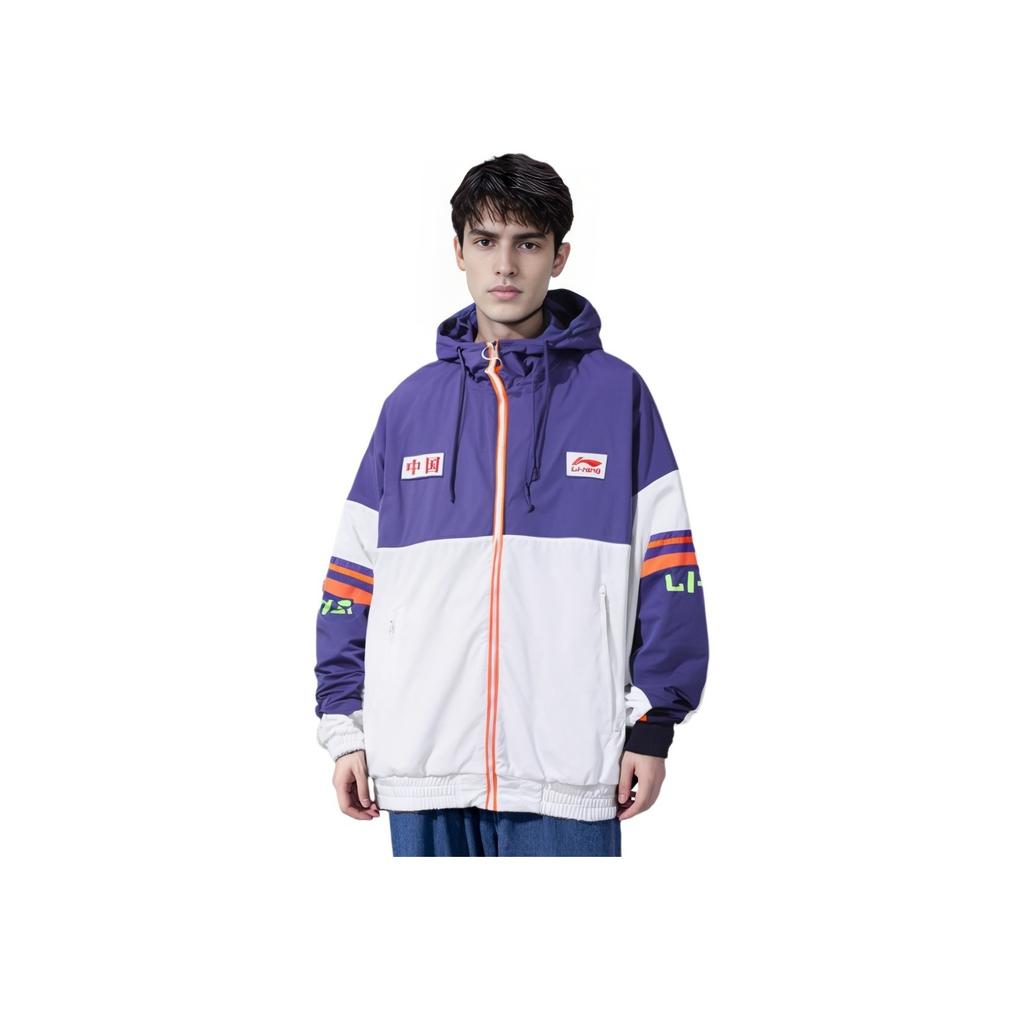 Li Ning Paris Fashion Week Runway Color Block Jacket Men Jacket AJDN195-3