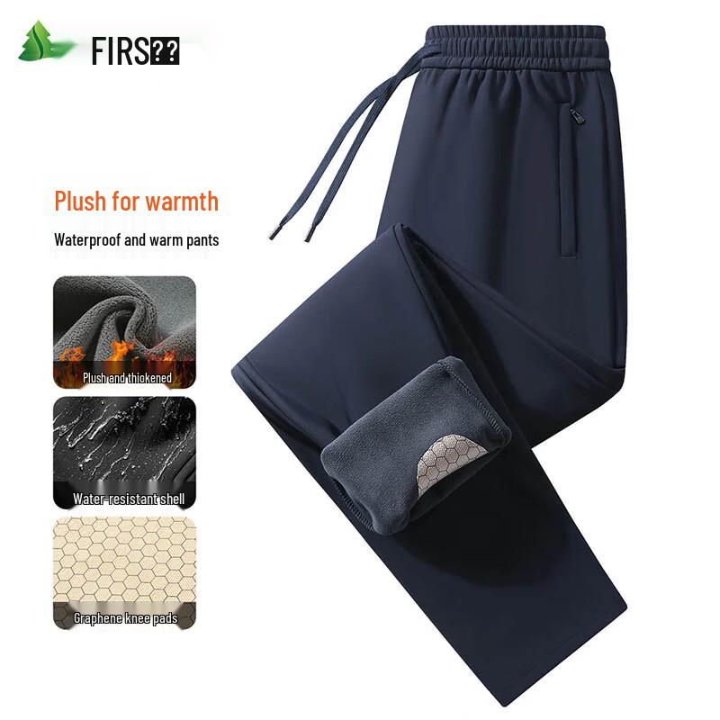 FIRS Men's Winter Fleece-lined Straight Leg Casual Pants
