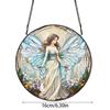 Colorful Acrylic Light Catchers Wall Art Stained Flower Fairies Ornament for Home Garden Decoration and Window Hanging