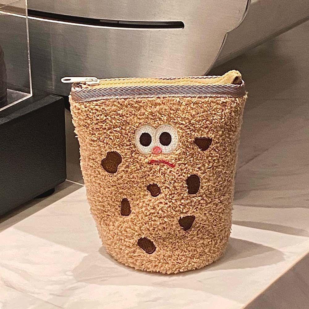 Snack Cookies Cartoon Cookies Plush Bag Foldable Vertically Cookies Plush Pencil Pouch Office