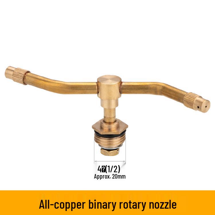 

Медная вращающаяся дождевальная головка 3/4 : Автоматический дождеватель для охлаждения газона и сада с 4 вариантами насадок