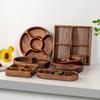 Minimalist Wooden Multi-Compartment Serving Tray