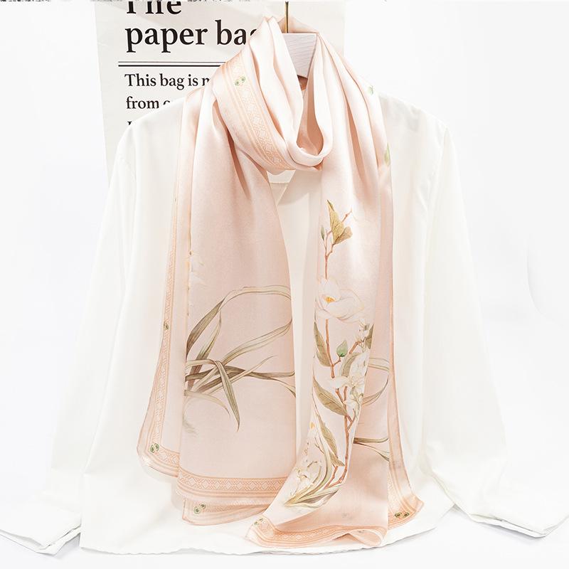 Shanghai Story New Mulberry Silk Scarf for Women In Summer Thin and Versatile Hangzhou Silk Shawl Gift Scarf for Mom