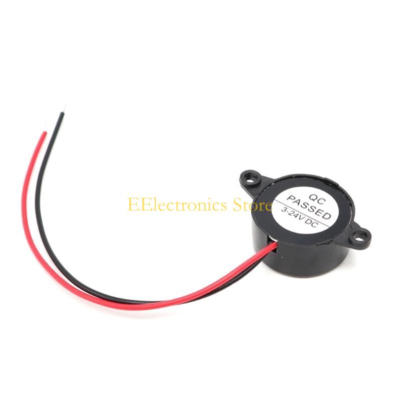 B03C Set of 10pcs Loud Piezoelectric Buzzers Active Piezo Buzzers 3-24V Continuous Beep Alarms for Electronic Application