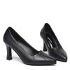 Fashion zapatos de mujer women fashion sweet black patent leather spring slip on stiletto heel shoes lady beige office work pumps ea610