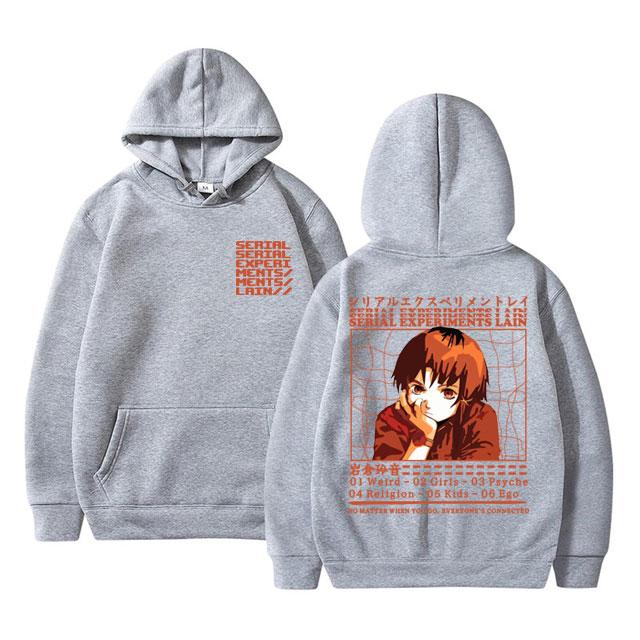 

Гарячі Аніме Серіальні Експерименти Лейн Івакура Віб Дівчина Наукова Фантастика Графічний Худі Чоловіки Жіноча Мода Вільний Світшот Унісекс Манга Вуличний одяг XXXXL сірий