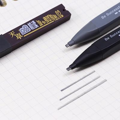 Thick Flat Head Mechanical Pencil Drawing 2B With Refills Pencil Office Supplies
