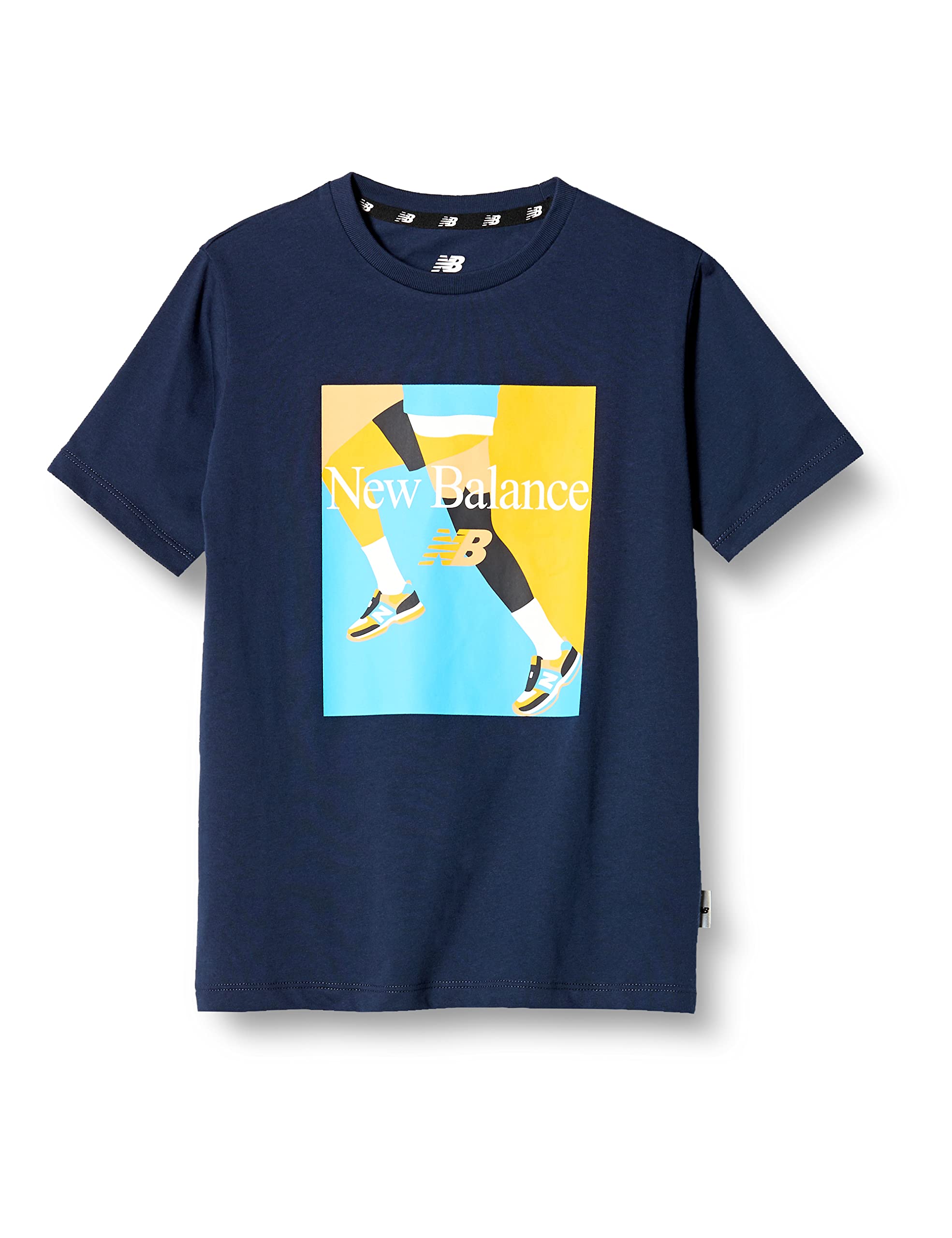 

New Balance Графическая футболка с коротким рукавом JJTP2106 с коротким рукавом для детей Натуральный индиго 130 Футболка Футболка (НПО)