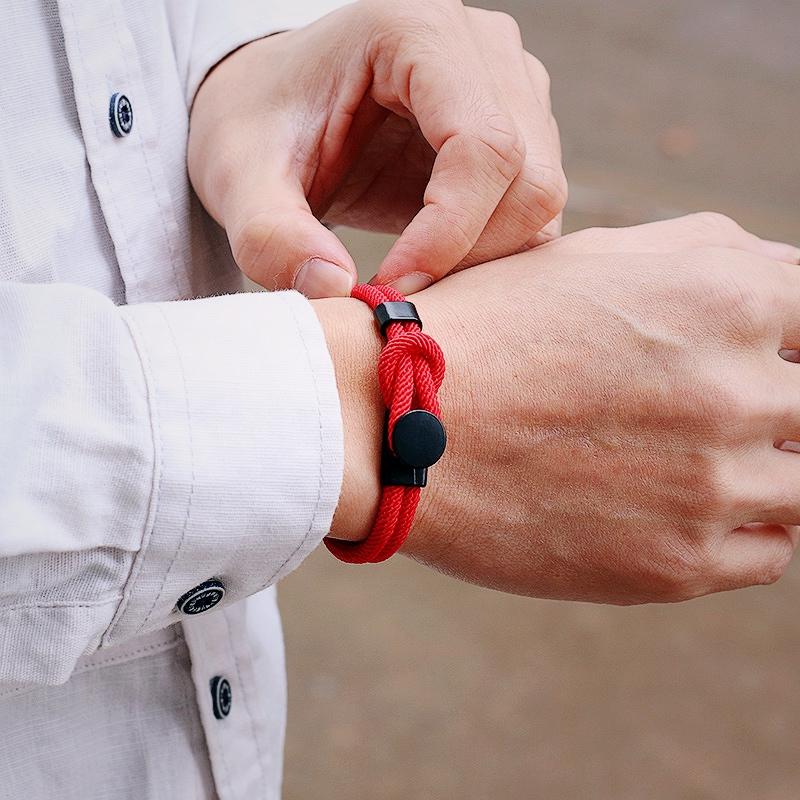 Noter Fashion Rope Bracelet Men Grade A 4mm Lucky Cord Chain Braslet Bangle Perfect Gift For Him Leisure Versatile Accessories