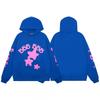 Mens Spider Web Graphic Hoodie High Street Loose Fit Long Sleeve Pullover Teens