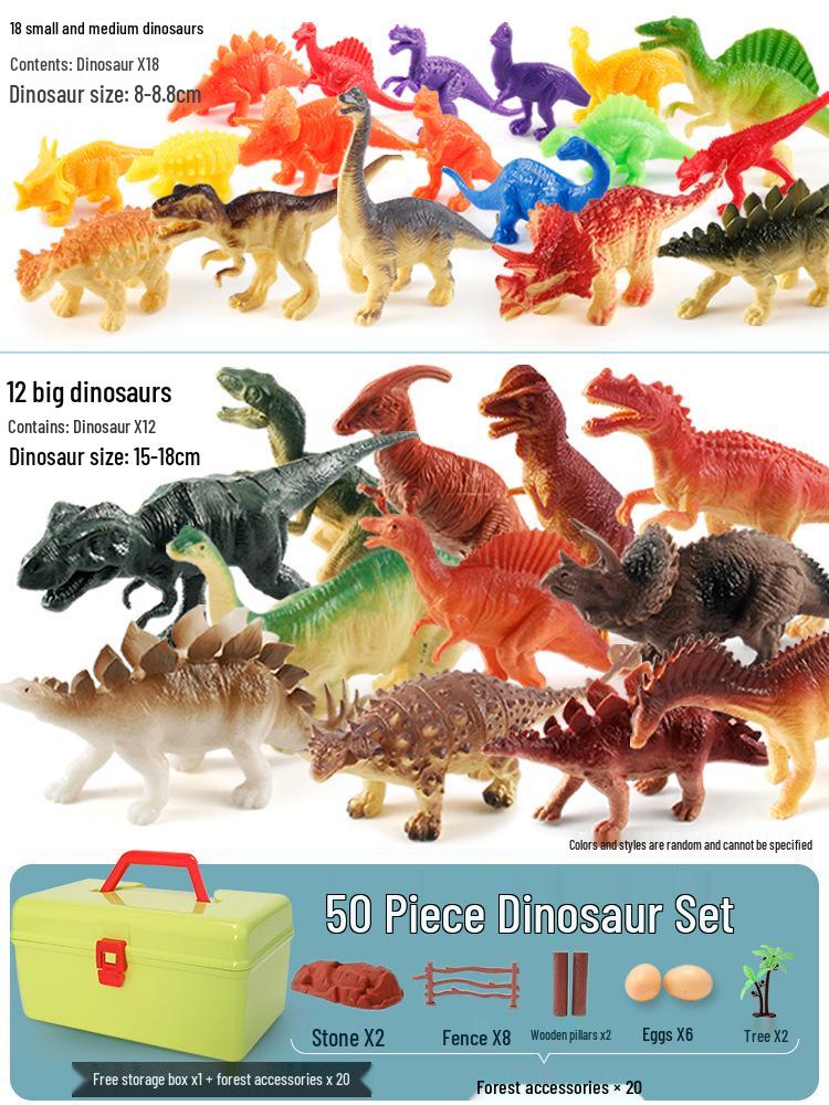 Weiche Dinosaurier-Spielzeuge für Kinder - Triceratops & Tyrannosaurus Rex Tierfiguren Set