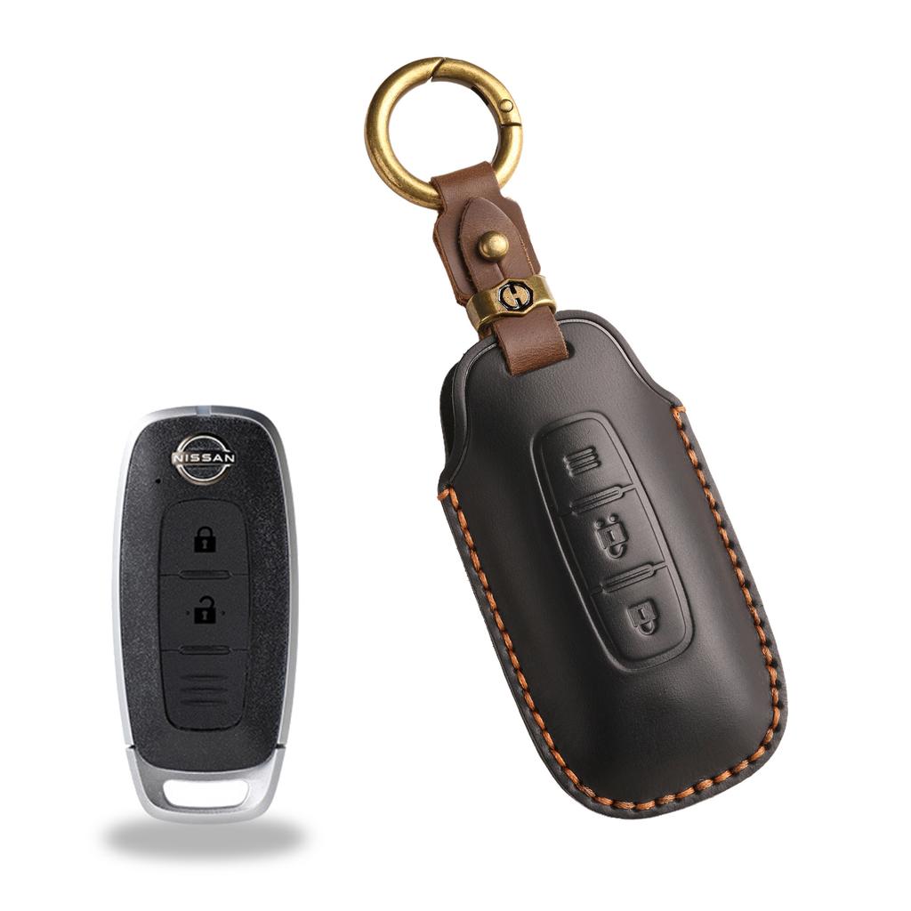 The Retro Key Cover Is Suitable For Nissan Xuanyi Teana Exploration Lu Xiaoke Qijun Jinke Genuine Leather Keychain.