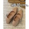 Not Tired Feet! French Inner Height Increase 10CM Thick Heel Single Shoes 2025 Nude High Heels Light Mouth Mary Jane Single Shoes Women