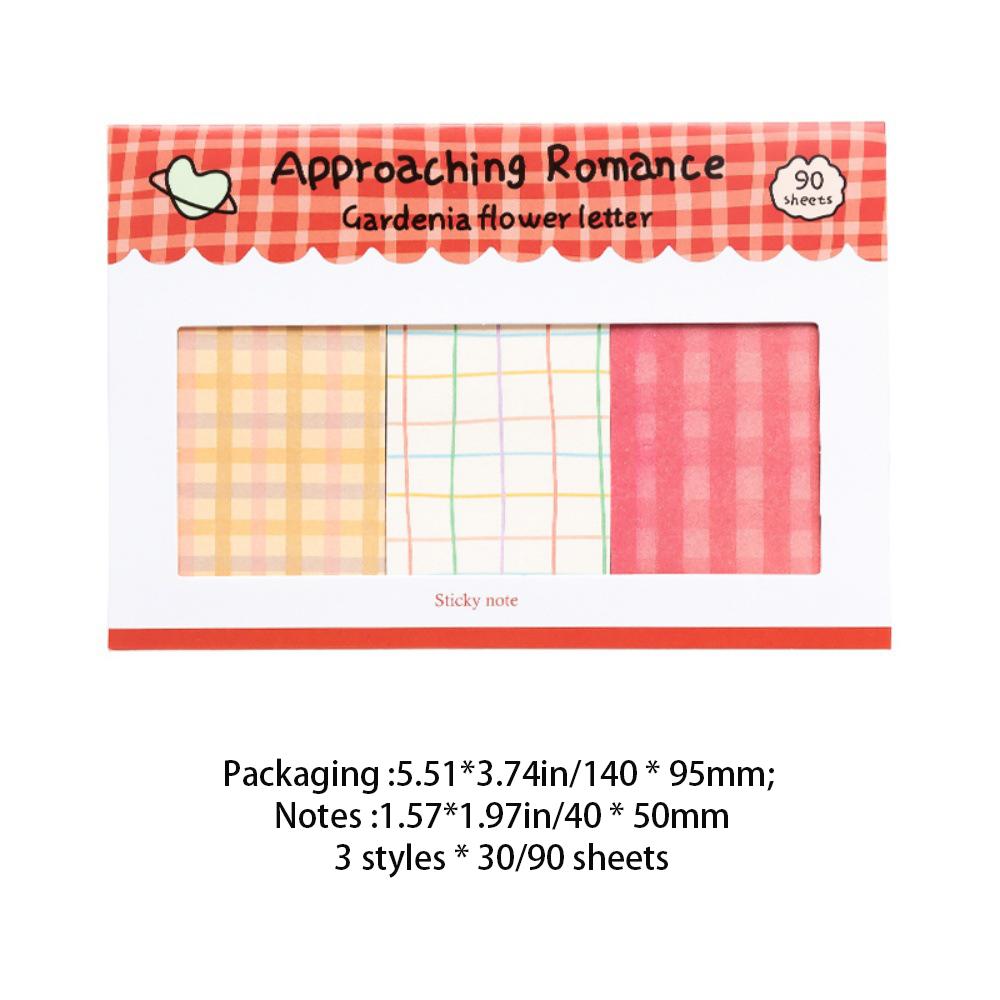 

New Grid Combination Convenience Sticker Romantic Series Hand Account Decoration Basic Material Paper student Memo Notebook червоний