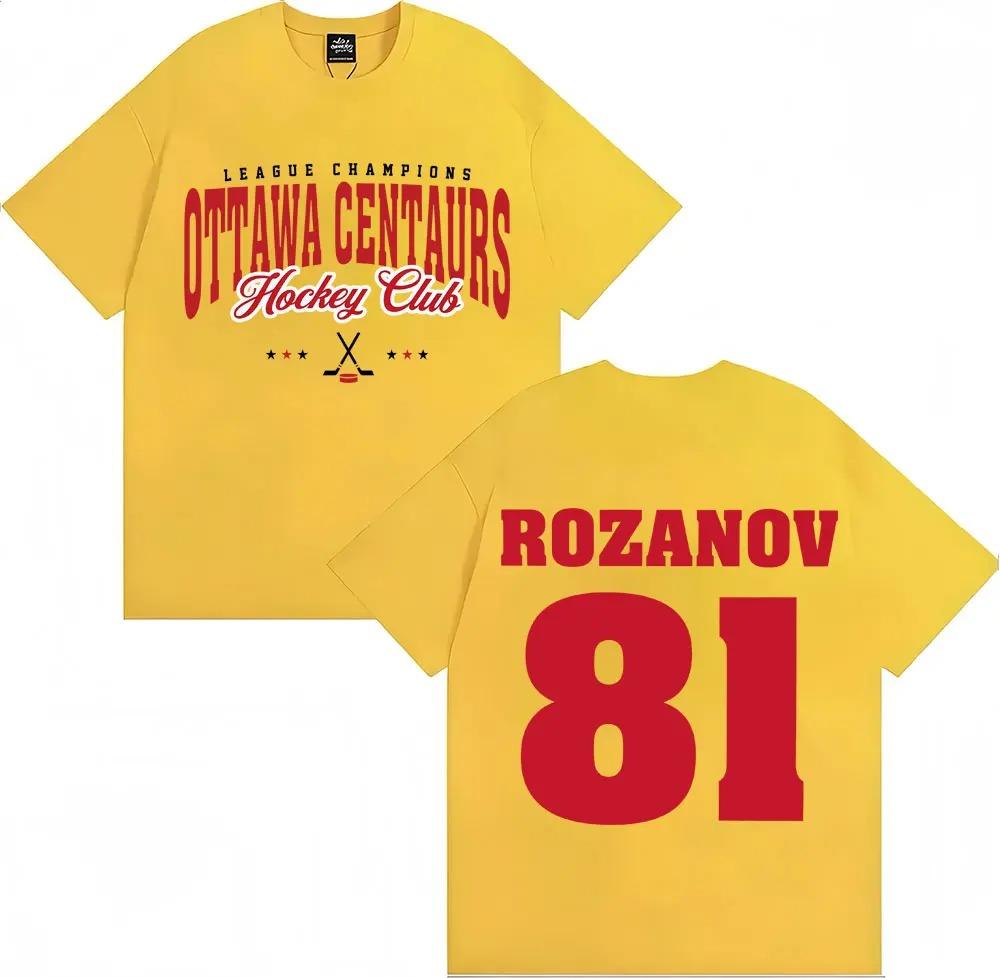 TV Heated Rivalry Ilya Rozanov 81 Graphic T Shirts Ottawa Centaurs Fashion Retro Short Sleeve Men Women Oversized Cotton Tshirt