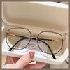 Photochromic Glasses Large Frame Flat Mirror Optical Lenses Women Fashion Eyewear Anti Blue Light UV Protection