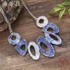 New Color Painting Oil Hollow Oval Geometric Necklace Personality Exaggerated Women's High Sense Irregular Neck Chain