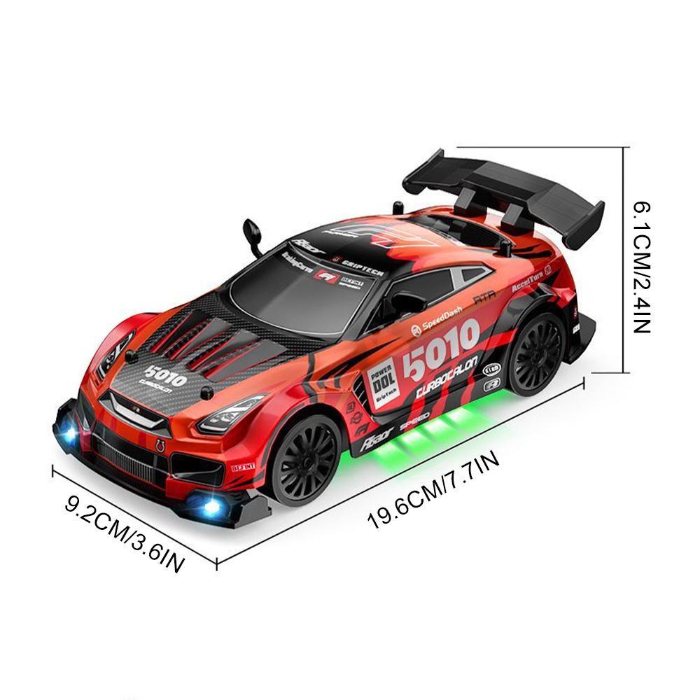 

2.4GHz 1/24 4WD Drift RC Car Remote Control Racing Vehicle with Ambient Light for Kids Boys Age 7-14, Rechargeable Electric Toy красный