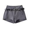 A Line Shorts Women Summer Hot Girls Slim Design High Waist Retro Basic Black All-match Trendy Casual Females