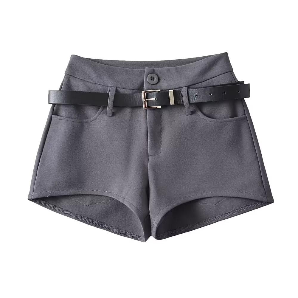 A Line Shorts Women Summer Hot Girls Slim Design High Waist Retro Basic Black All-match Trendy Casual Females