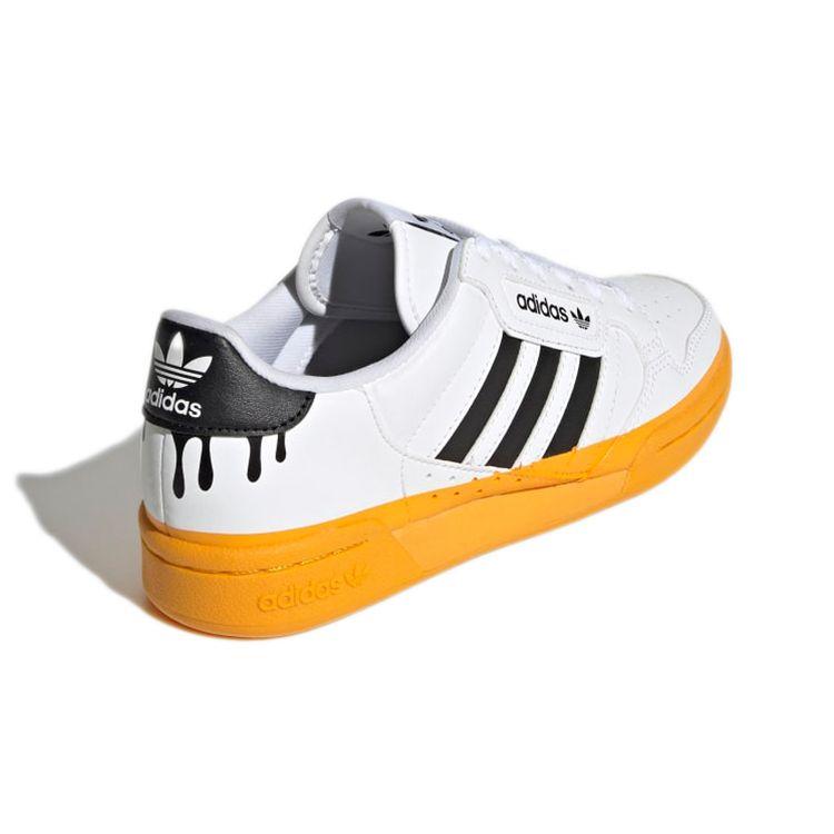 Adidas Originals Continental 80 Stripes Low Top Kids Skate Shoes Comfortable Durable Breathable Kids Sneakers White Black GY8135