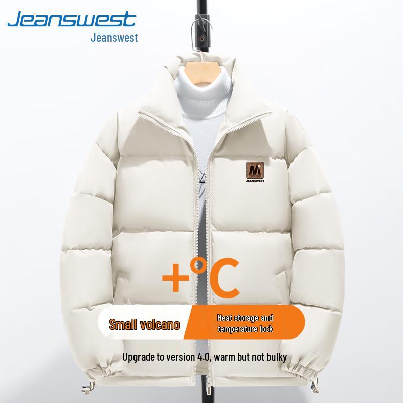 Jeanswest Men's Winter Thickened Letter Puffer Jacket