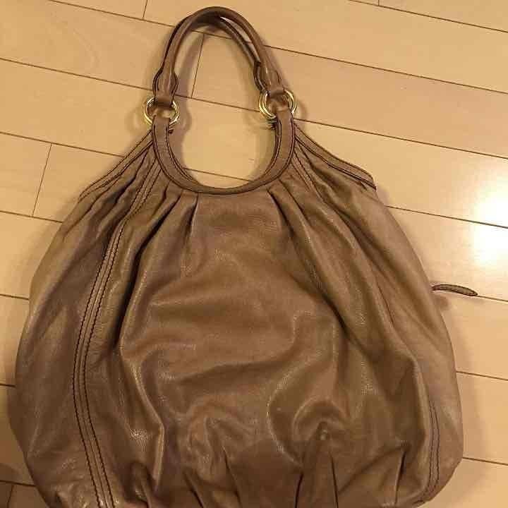 MIU miumiu Handbag Shoulder Bag Calf Brown Gold Hardware From Japan Used FS